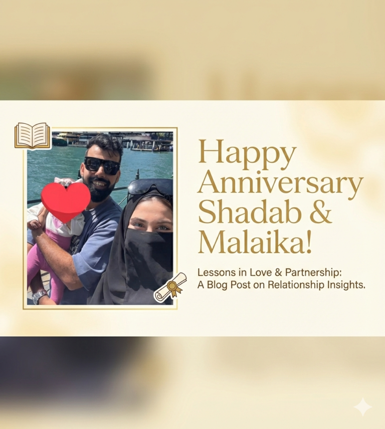 Shadab Khan Celebrates Happy Anniversary with His Beautiful Wife Malaika